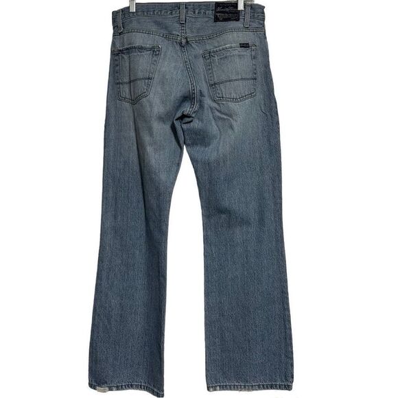 Levi Strauss Signature Men’s Jeans 34 X 32 Slim Bootcut Factory Distressed - Picture 5 of 10